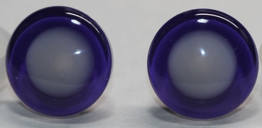 1 Paar Sicherheitsaugen trapezoid 20 mm violett nachtleuchtende Pupille