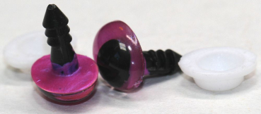 Preview: 1 Paar Sicherheitsaugen tropfenförmig blauviolett metallic 12 mm x 9,2 mm Schielaugen