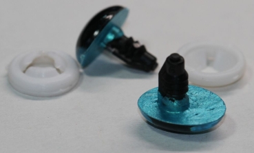 1 Paar Sicherheitsaugen tropfenförmig türkisgrün metallic 17,4 mm x 13 mm Schielaugen