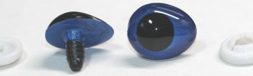 Preview: Sicherheitsaugen tropfenförmig blau metallic 17 mm x 20 mm 4