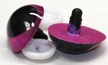 1 Paar Sicherheitsaugen tropfenförmig blauviolett metallic 22 mm x 26 mm