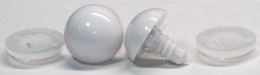 1 Paar Sicherheitsaugen 20 mm Teddyaugen weiß durchgefärbt