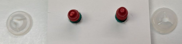 Preview: Sicherheitsaugen saftgrün rote Pupille schielend mit Wimpern trapezoid 14 mm 2
