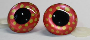 Sicherheitsaugen Unikat metallic rot gelb 45 mm