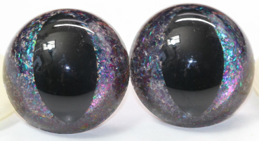 Preview: Sicherheitsaugen Katze Drache Unikat Mirror Chrome 30 mm