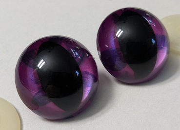 Preview: Sicherheitsaugen Katze Drache metallic 30 mm