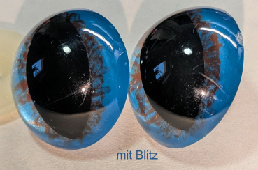 Preview: Sicherheitsaugen Katze Drache Unikat 30 mm metallic