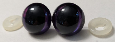 Preview: Sicherheitsaugen Katze Drache Unikat metallic 21 mm