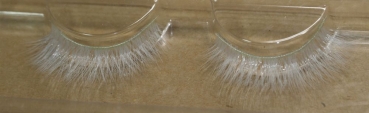 1 Paar Wimpern Kunsthaar weiß