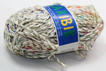 Wolle Karibik Chenille 50 g 95 % Polyacryl 5 % Polyamid Farbe creme