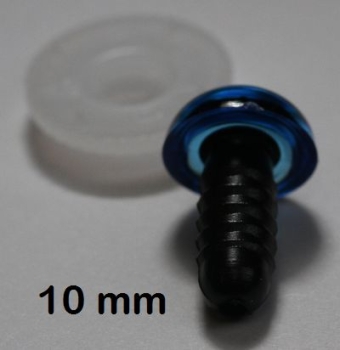 1 Paar Sicherheitsaugen transparent durchgefärbt blau
