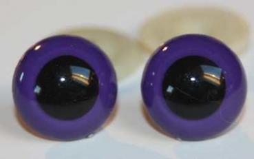 1 Paar Sicherheitsaugen violett dunkel