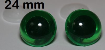 1 Paar Sicherheitsaugen transparent durchgefärbt tiefgrün