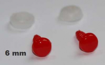 1 Paar Sicherheitsaugen Knopfaugen rot rund