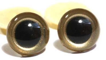 1 Paar Sicherheitsaugen antikgold metallic