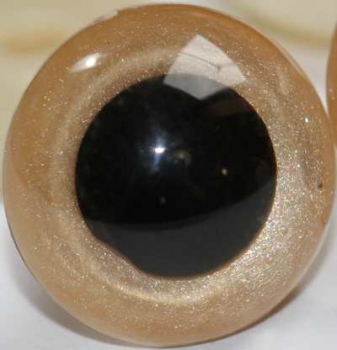 1 Paar Sicherheitsaugen sand metallic
