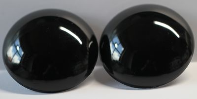 1 Paar Sicherheitsaugen schwarz oval 15 mm mit Kunststoff-Sicherheitsscheibe 
