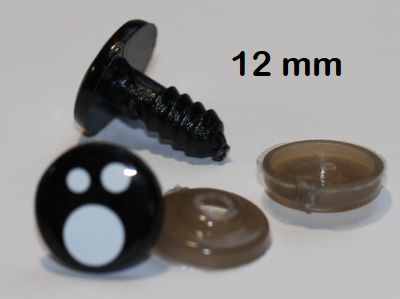 Sicherheitsaugen Für Plüschtiere – 24 Mm, Schwarz, 30 Stück Inkl. Unterlegscheiben