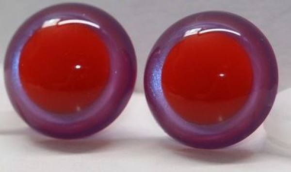 1 Paar Sicherheitsaugen rote Pupille Iris Lilacpurple metallic