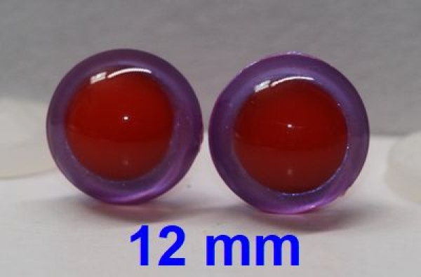 1 Paar Sicherheitsaugen rote Pupille Iris Lilacpurple metallic