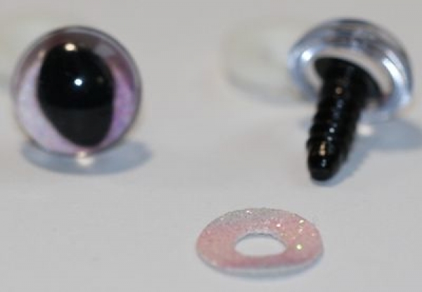 Sicherheitsaugen Katze Drache Unikat Glitter Rainbow 13 mm