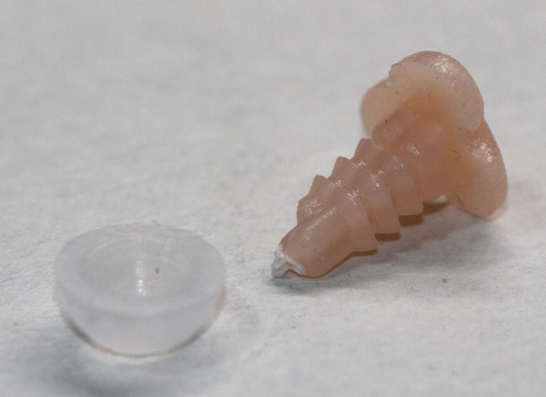Sicherheitsnase 12 mm x 8 mm Katze hart haut hell mit Sicherheitsscheibe