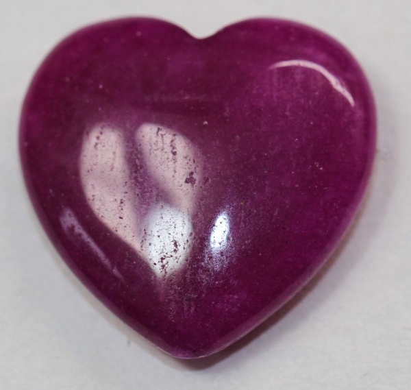 1 Herz Naturstein Rubin ca. 20 mm x 20 mm x 6 mm