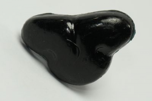 Sicherheitsnase 17 mm Katze hart schwarz mit Sicherheitsscheibe