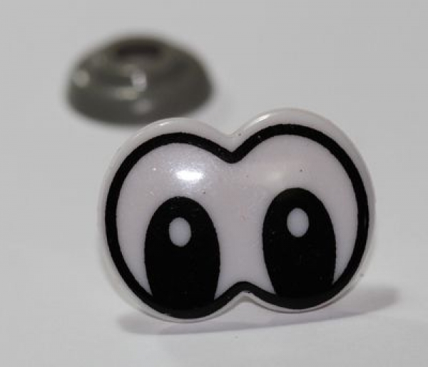 1 Paar 17 mm x 23 mm Sicherheitsaugen Comic weiß schwarz