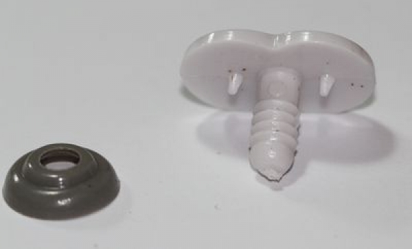 1 Paar 17 mm x 23 mm Sicherheitsaugen Comic weiß schwarz