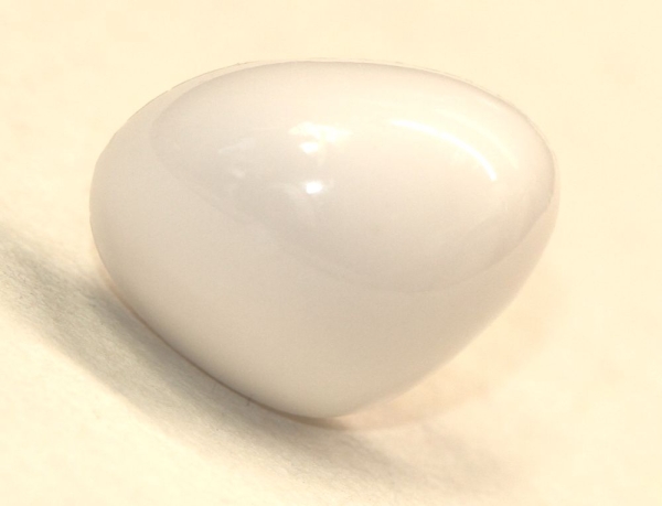 Sicherheitsnase dreieckig hart weiß mit Sicherheitsscheibe 18 mm