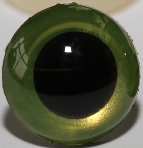 1 Paar Sicherheitsaugen grün-gelb metallic