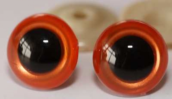 1 Paar Sicherheitsaugen orange metallic