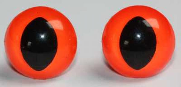 1 Paar Katzenaugen Drachenaugen Sicherheitsaugen Neon orange