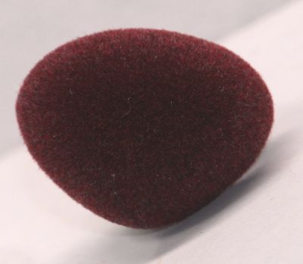 Sicherheitsnase dreieckig beflockt weinrot 22 mm x 17 mm mit Sicherheitsscheibe