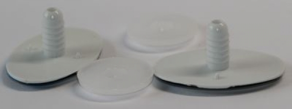 1 Paar 23 mm x 36 mm Sicherheitsaugen Comic weiß schwarz blau rechts