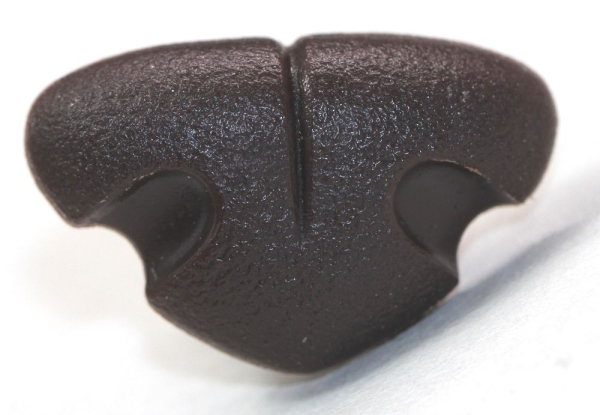 Sicherheitsnase 25 mm x 16 mm Katze hart dunkelbraun mit Sicherheitsscheibe