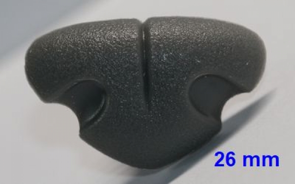 Sicherheitsnase 26 mm x 16 mm Katze hart grau mit Sicherheitsscheibe