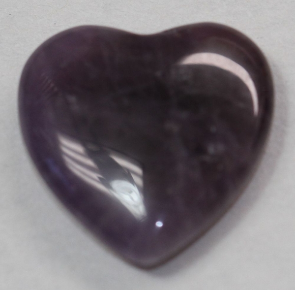 1 Herz Naturstein Amethyst ca. 20 mm x 20 mm x 6 mm