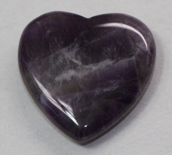 1 Herz Naturstein Amethyst ca. 20 mm x 20 mm x 6 mm