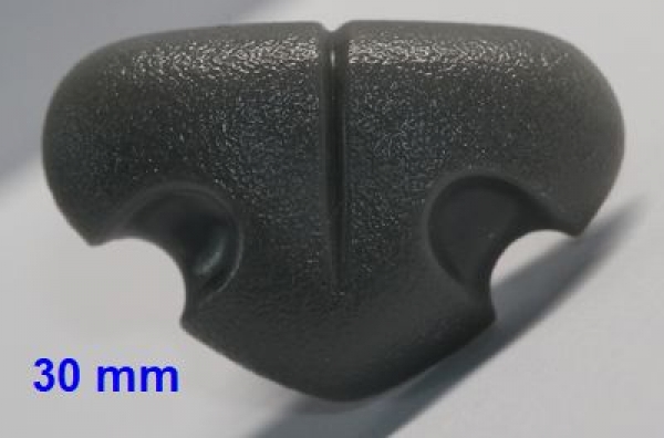 Sicherheitsnase 30 mm x 20 mm Katze hart grau mit Sicherheitsscheibe