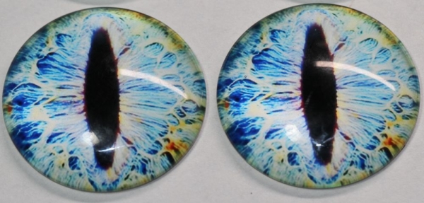 1 Paar Augen Glaslinsen Drache zum Aufkleben 40 mm pastell bunt