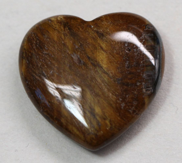 1 Herz Naturstein Tigerauge ca. 20 mm x 20 mm x 6 mm