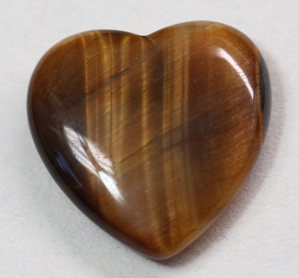 1 Herz Naturstein Tigerauge ca. 20 mm x 20 mm x 6 mm
