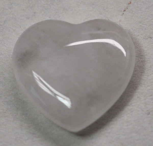 1 Herz Naturstein Bergkristall ca. 20 mm x 20 mm x 6 mm