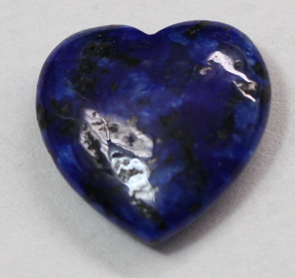 1 Herz Naturstein Lapislazuli ca. 20 mm x 20 mm x 6 mm