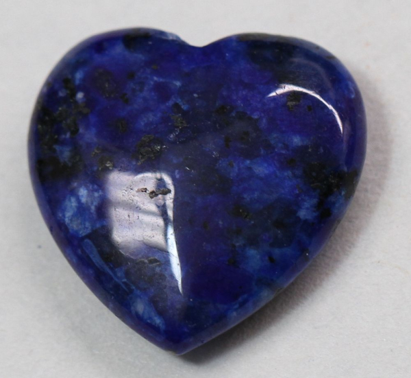 1 Herz Naturstein Lapislazuli ca. 20 mm x 20 mm x 6 mm