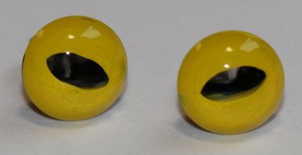 1 Paar 5 mm Kunststoffaugen Katze gelb zum Annähen
