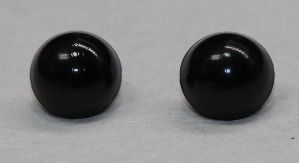 1 Paar 5 mm Kunststoffaugen schwarz rund zum Annähen