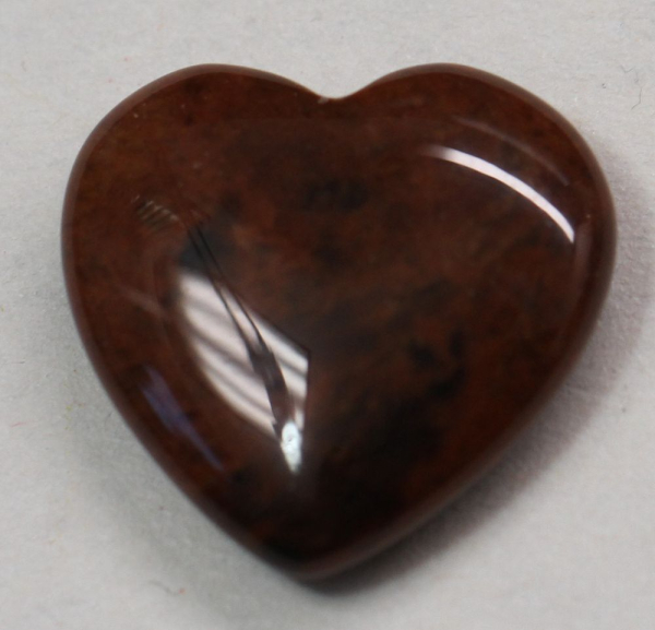 1 Herz Naturstein Mahagoni Obsidian ca. 20 mm x 20 mm x 6 mm